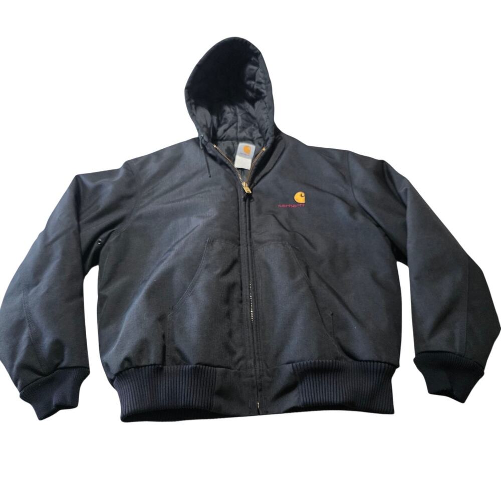 Carhartt R12 Active Jacket – Black – Quilted Lining – Size XL – Workwear Hoodie